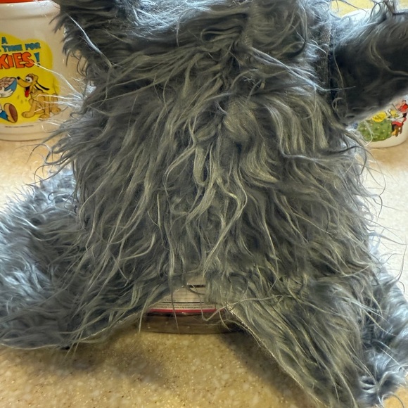 Gray Werewolf Halloween Mask Wolfdog, snarling Faux Fur Big Teeth Costume Dog - Picture 5 of 10